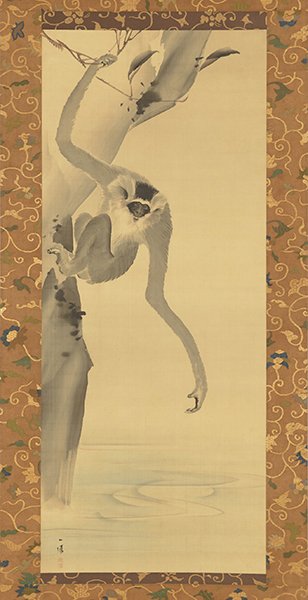 森一鳳 月黒猿図