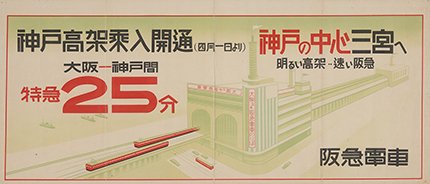 神戸高架乗入開通ポスター（1936年）