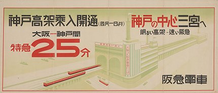 神戸高架乗入開通ポスター(1936年)