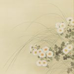 秋草鶉図